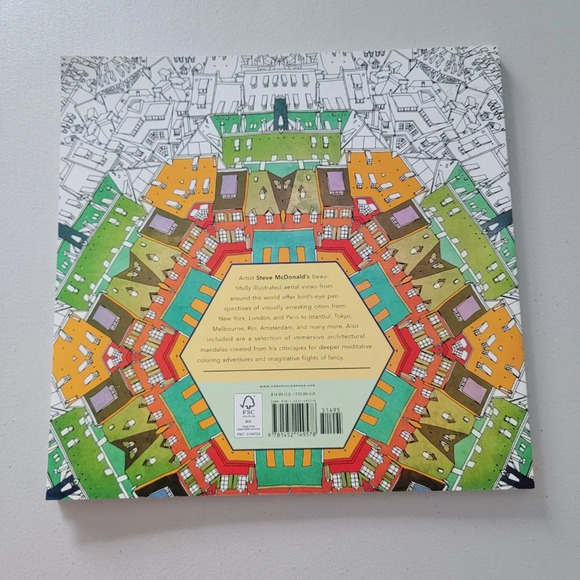 Fantastic Cities Coloring Book by Steve McDonald - Picture 2 of 7